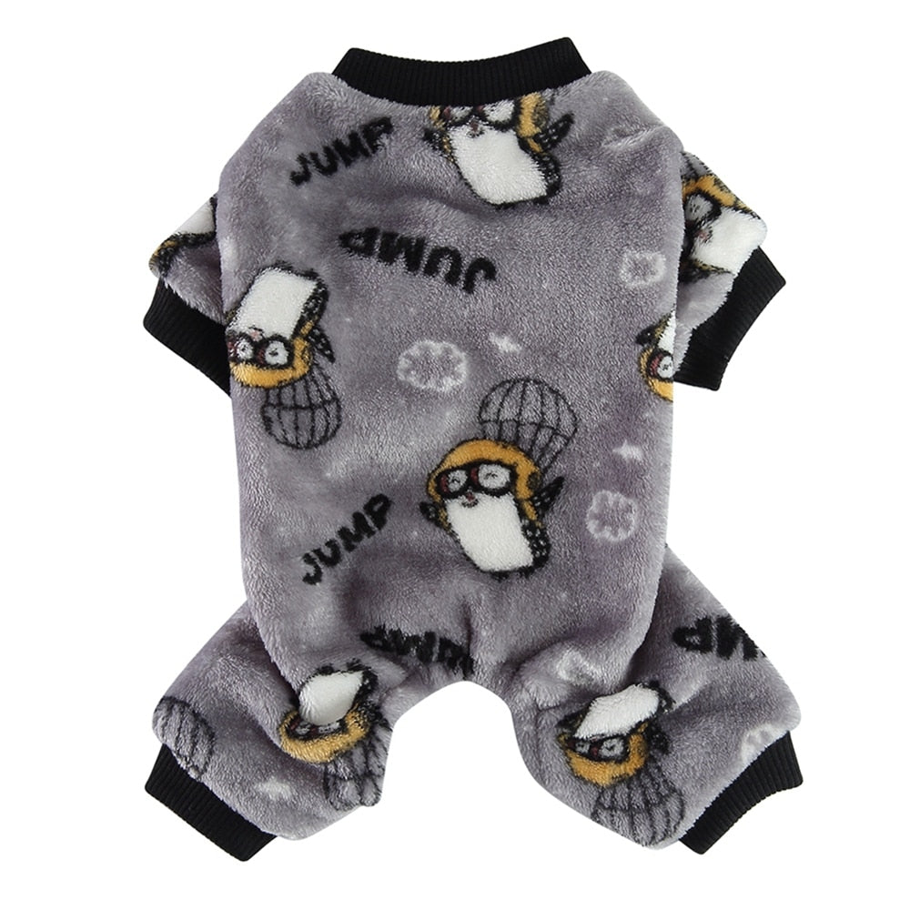 Footie Pajamas for Cats - Light Grey / S - Pajamas for Cats