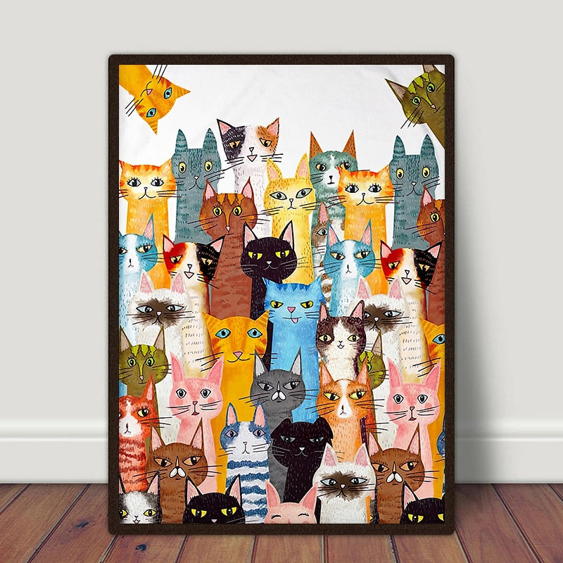 Framed Cat Wall Art