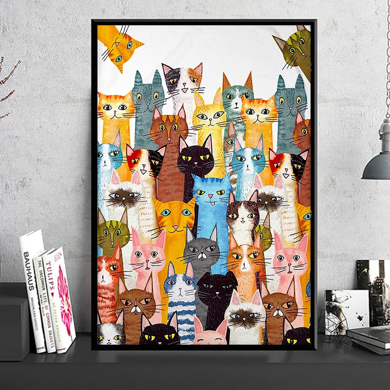 Framed Cat Wall Art