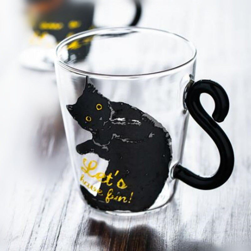 Funny Cat Mug - Black Cat / 250ml
