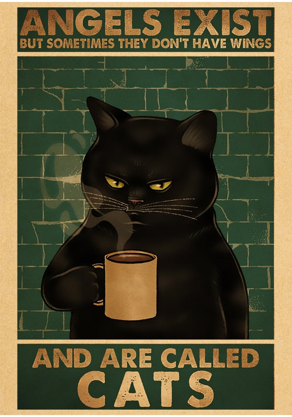 Funny Cat Posters - 30X21cm / Angels - Cat poster