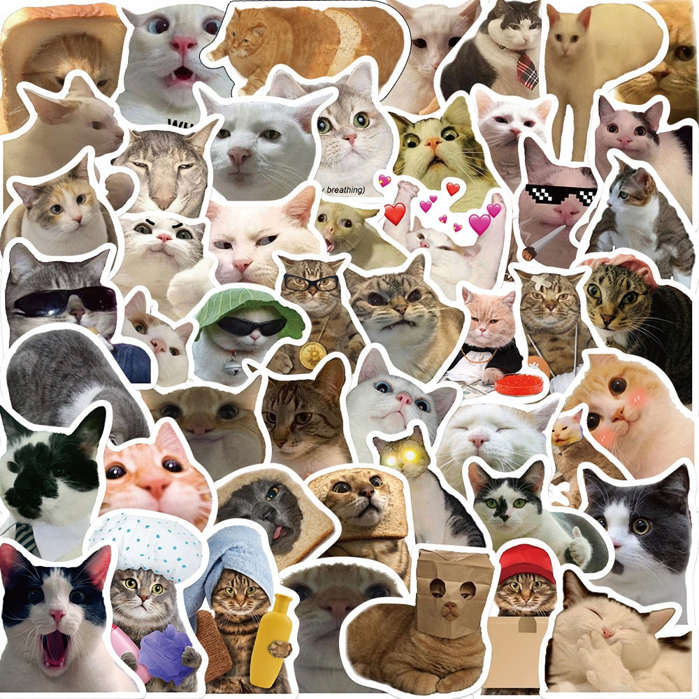 Cats in Hats Cute Sticker Pack - 30pcs