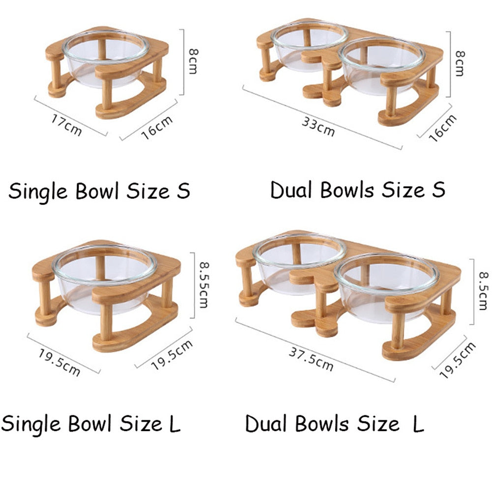 Glass Cat Bowls - Cat Bowls