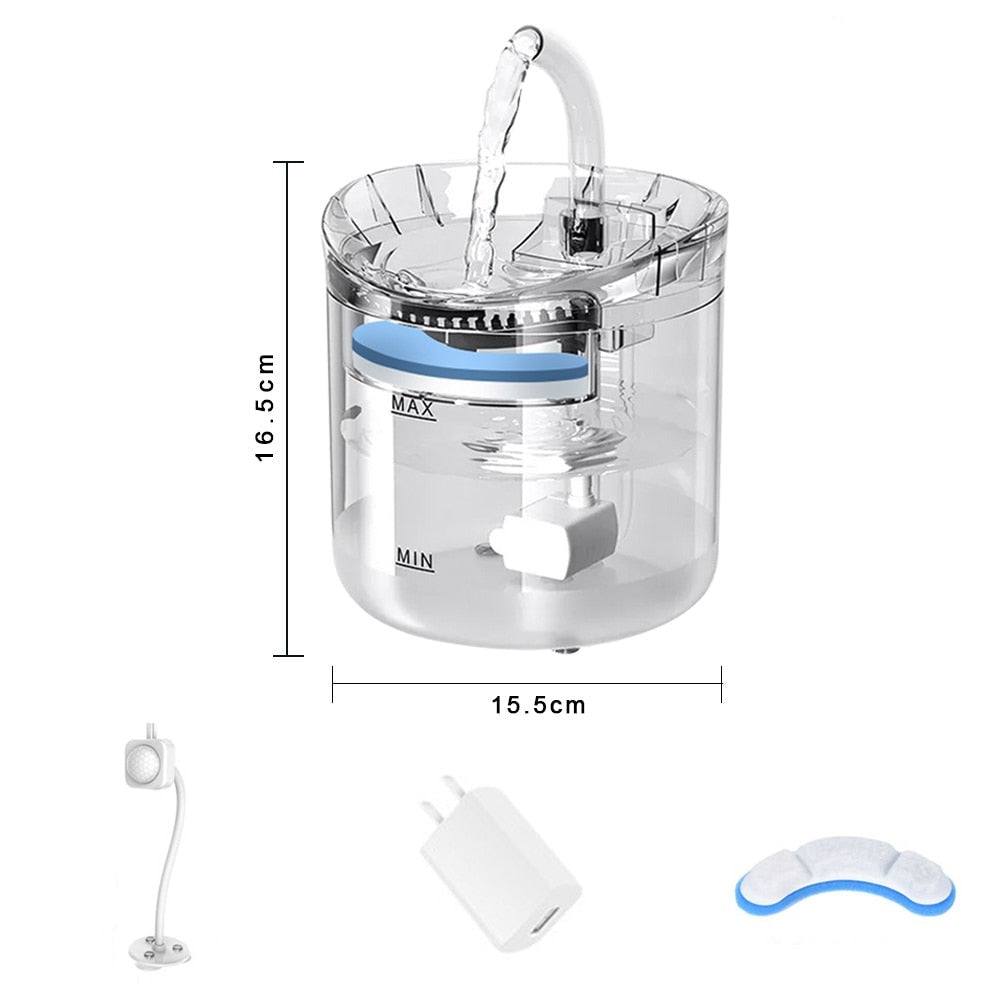 Glass Cat Water Fountain - Cat water fountain
