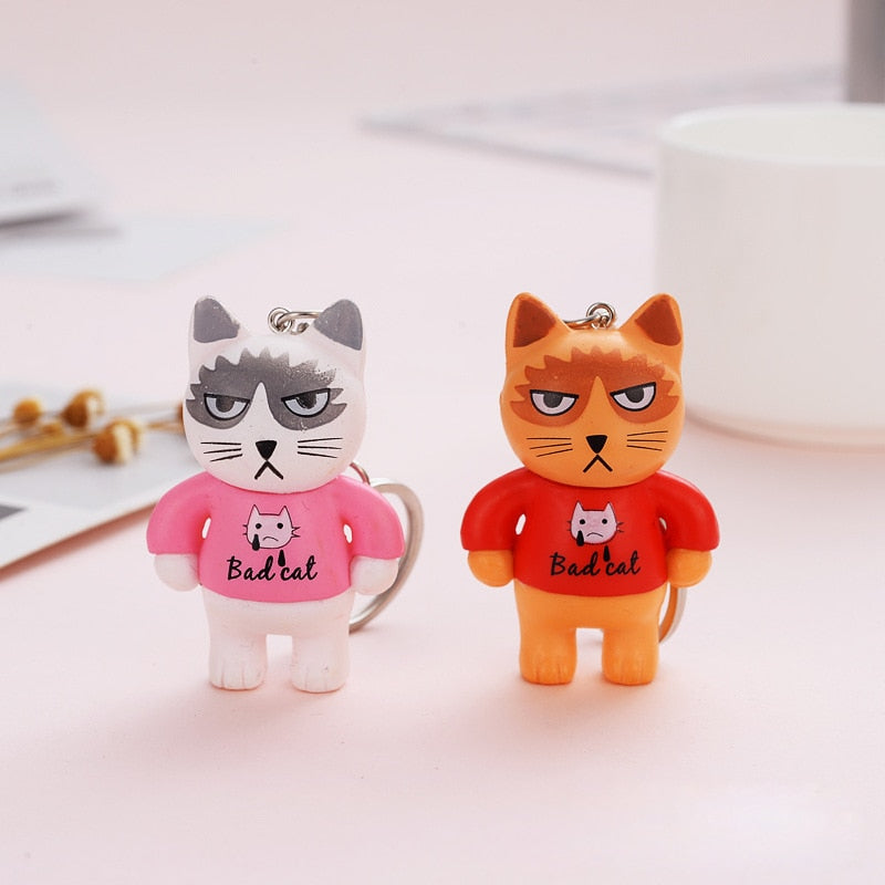 Grumpy Cat Keychain - Cat Keychains