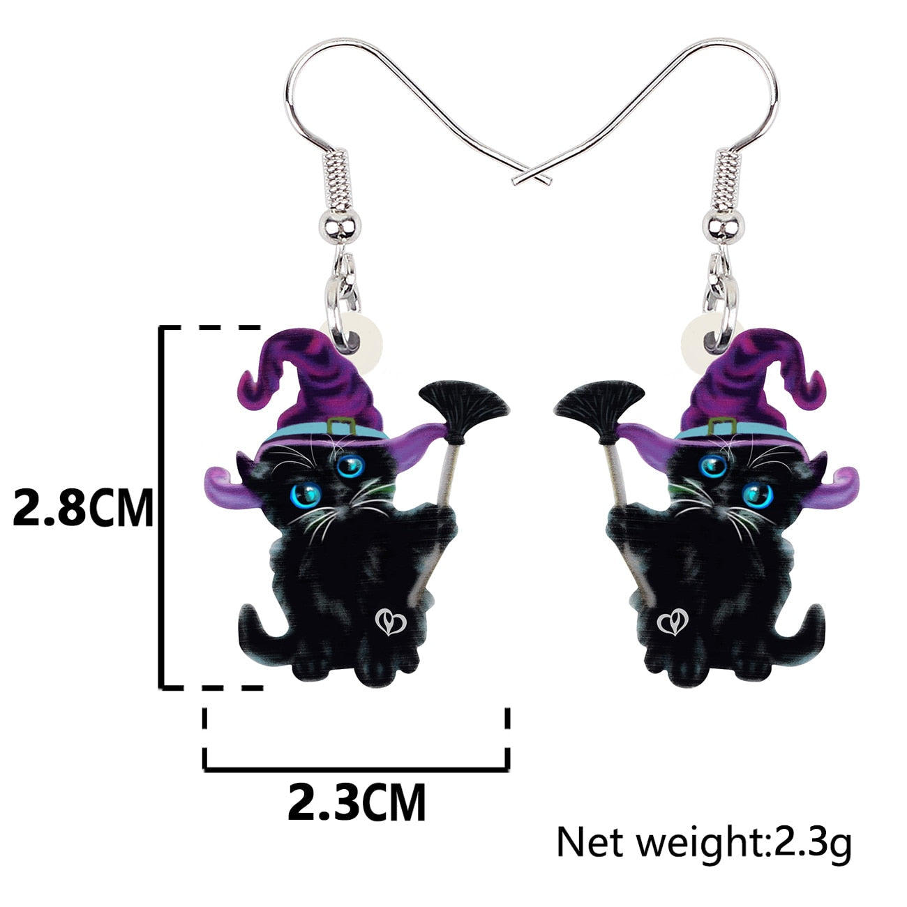 Halloween Black Cat Earrings - Cat earrings