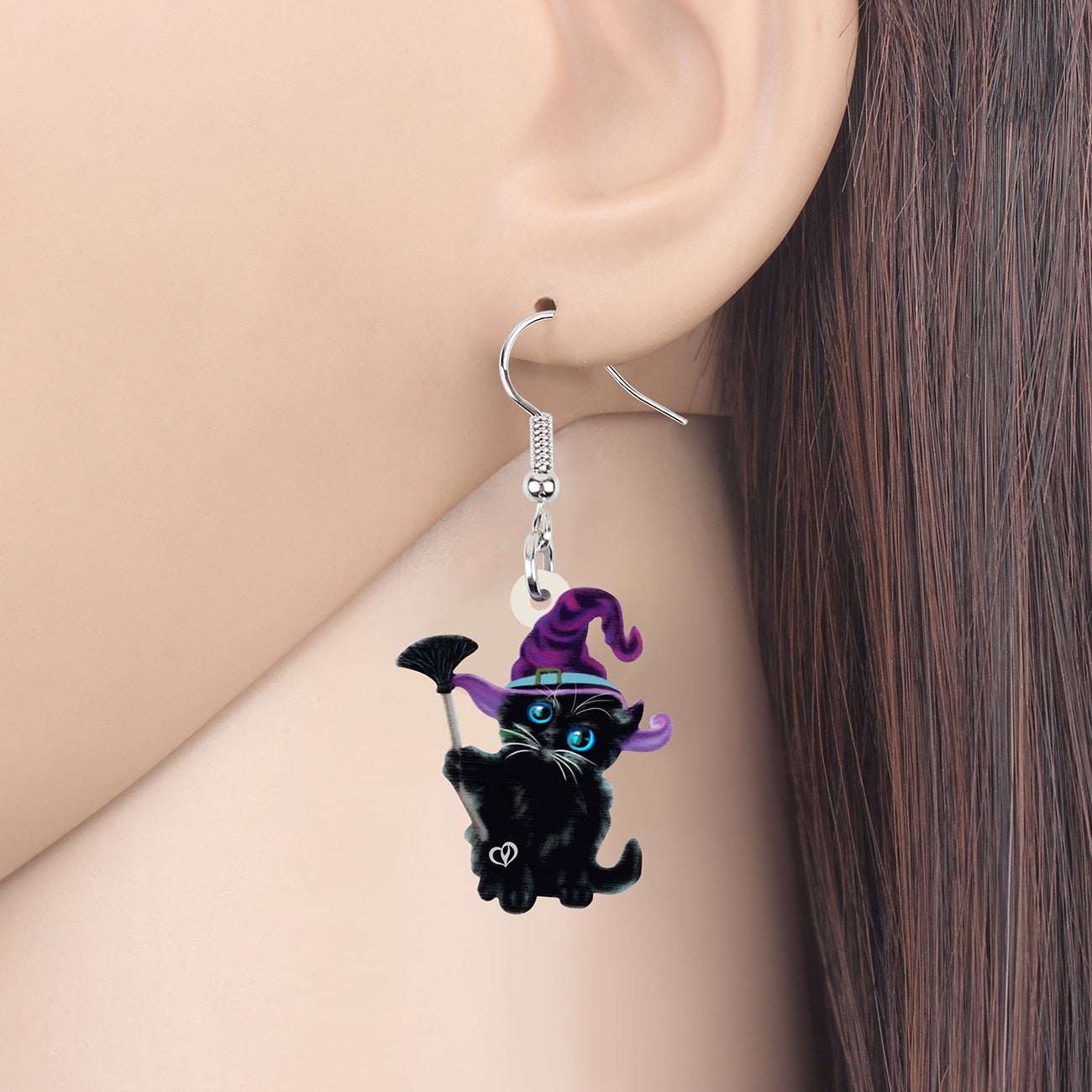 Halloween Black Cat Earrings - Cat earrings