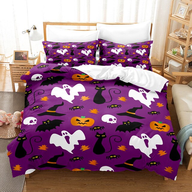 Halloween Cat Duvet Cover Set