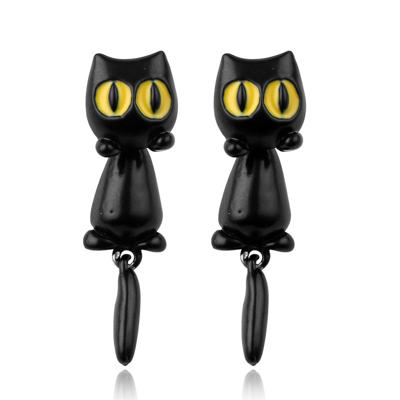 Hanging Cat Earrings - Cat earrings