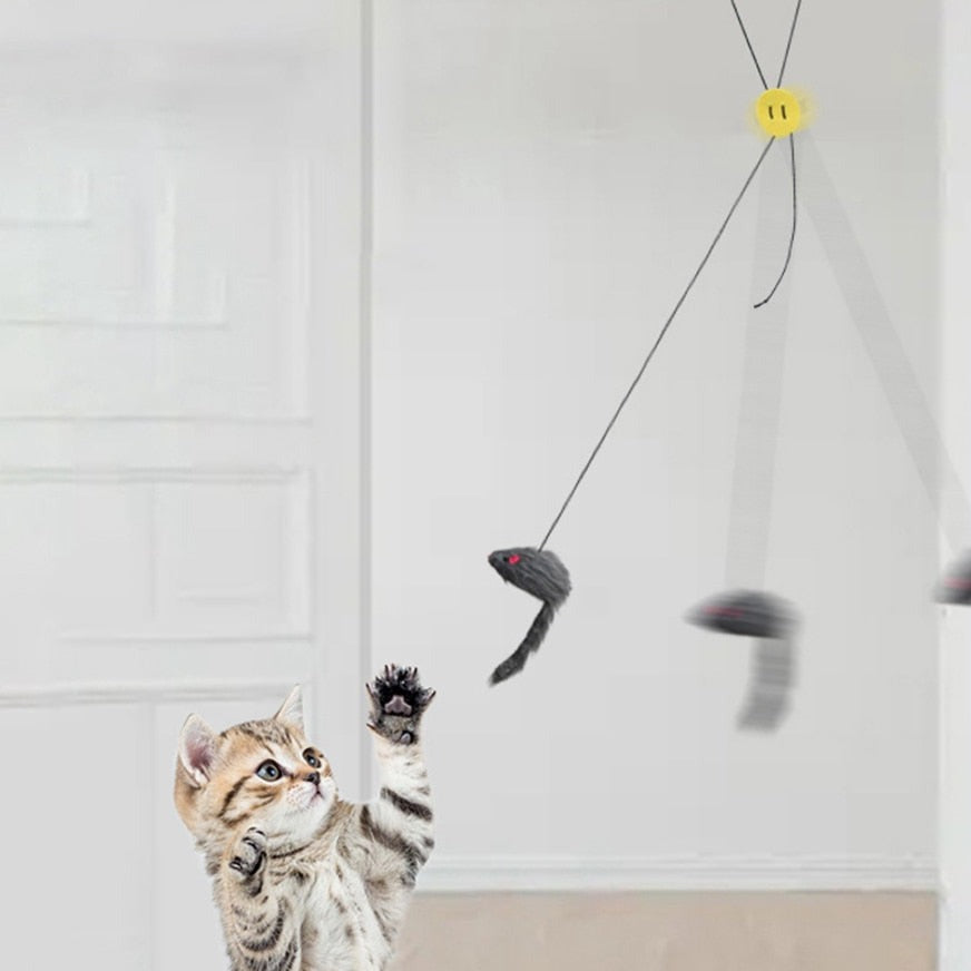 Hanging Mouse Cat Toy - Cat Toys