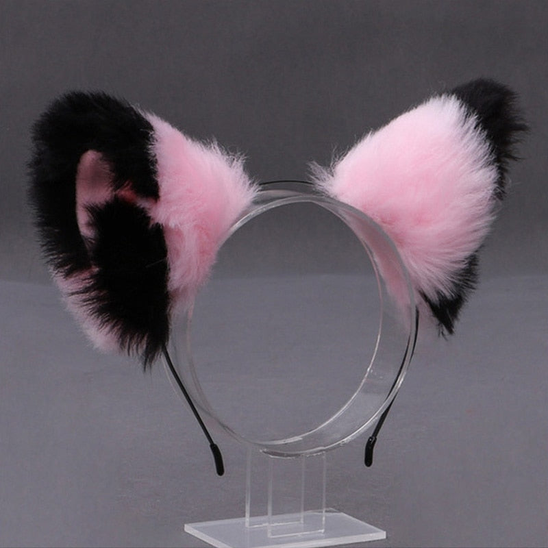 Headband with Cat Ears - N - Headband with Cat Ears