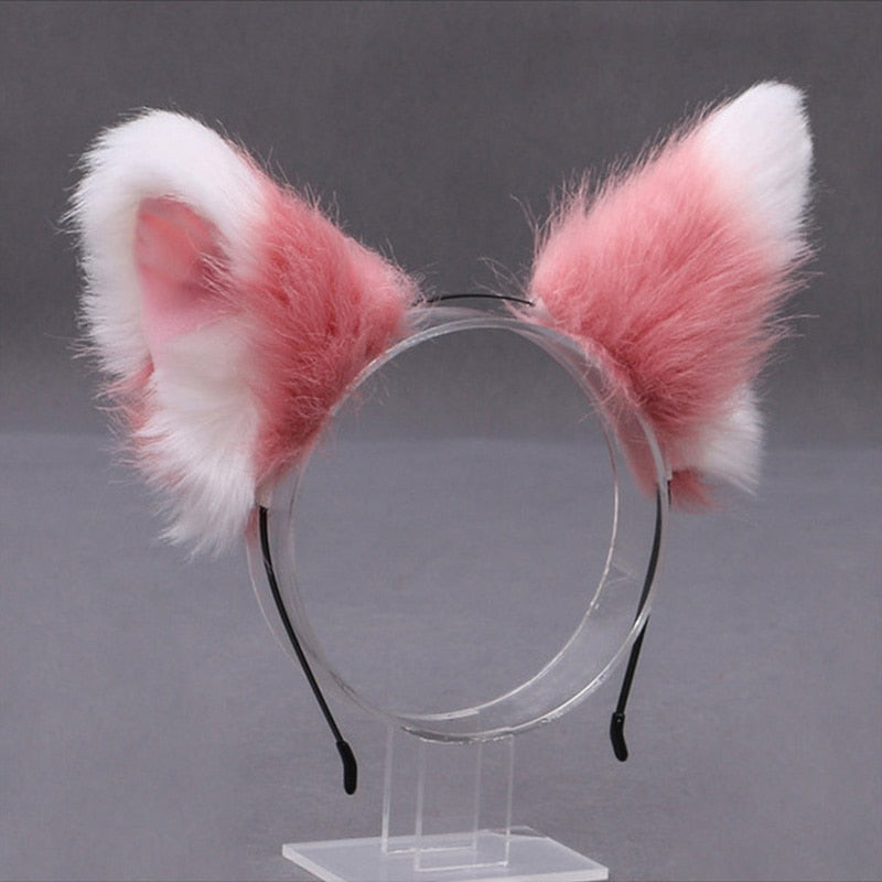 Headband with Cat Ears - P - Headband with Cat Ears