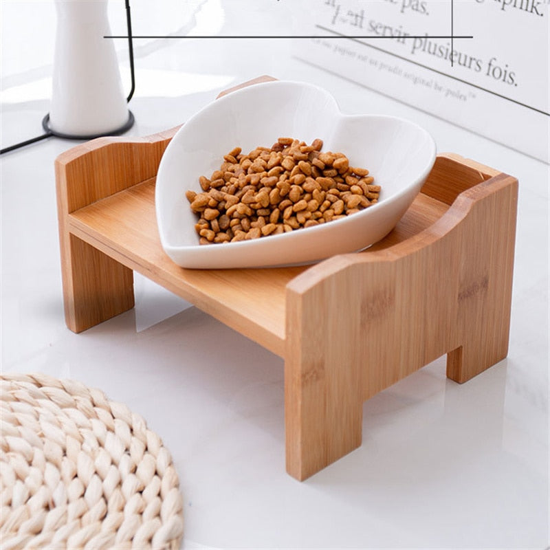 Heart Shaped Cat Bowl - Cat Bowls