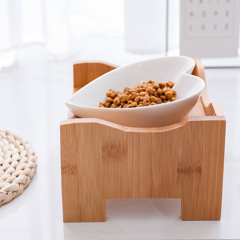 Heart Shaped Cat Bowl - Cat Bowls