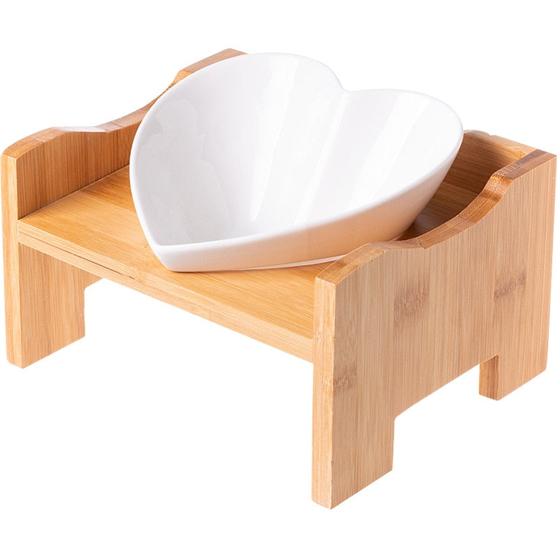 Heart Shaped Cat Bowl - Cat Bowls