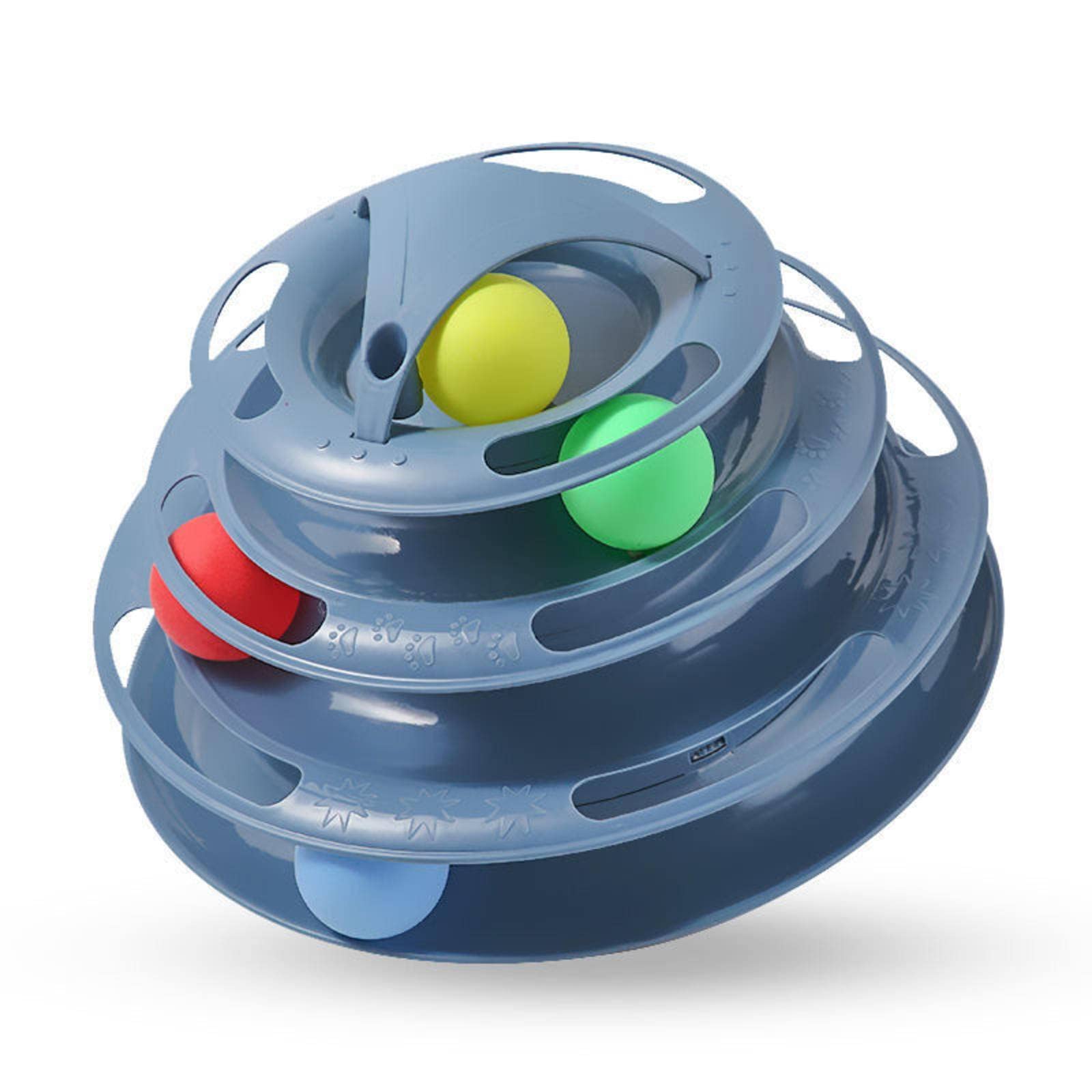 Interactive Tower Cat Toy - Dark Blue - Cat Toys