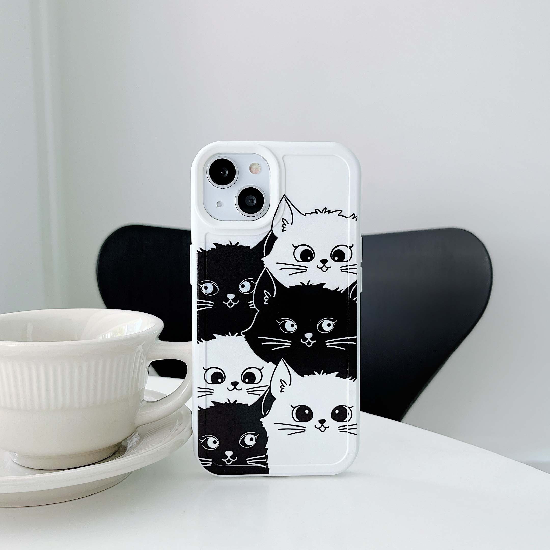 iPhone Black and White Phone Case - Cat Phone Case
