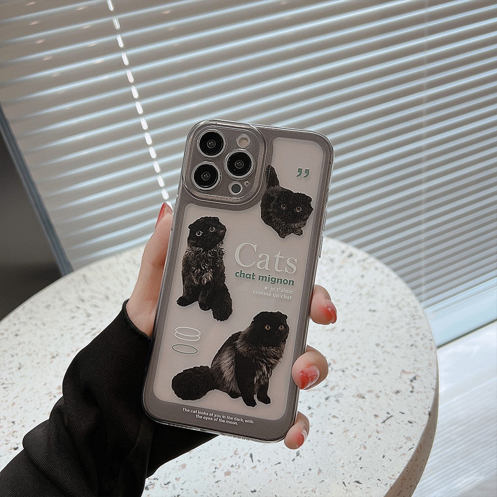 iPhone Black Cat Cell Phone Case - for iphone 7 8 - Cat