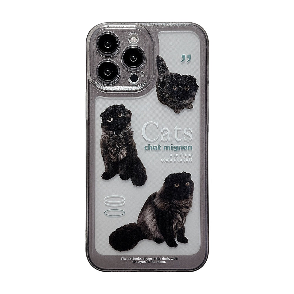 iPhone Black Cat Cell Phone Case - Cat Phone Case