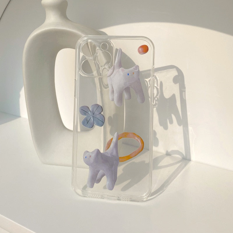 iPhone Clear Cat Case - Cat Phone Case