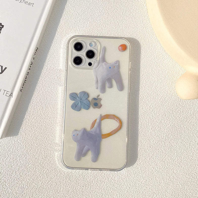 iPhone Clear Cat Case - Cat Phone Case