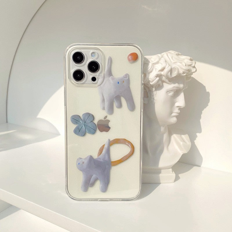 iPhone Clear Cat Case - Cat Phone Case