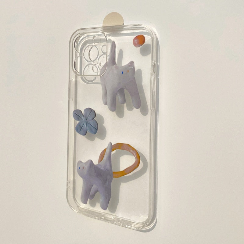iPhone Clear Cat Case - Cat Phone Case
