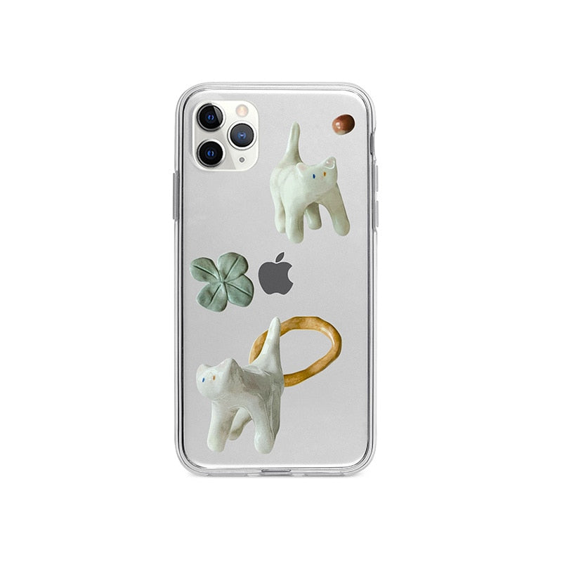 iPhone Clear Cat Case - Cat Phone Case