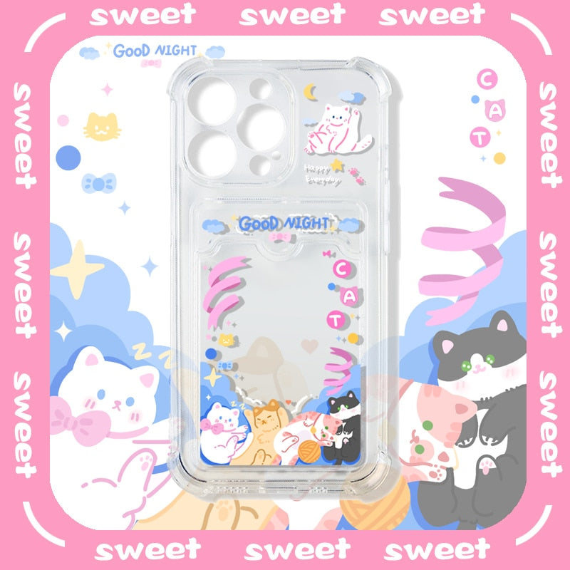 iPhone Photo Card Phone Case - For iPhone 13 - Cat Phone