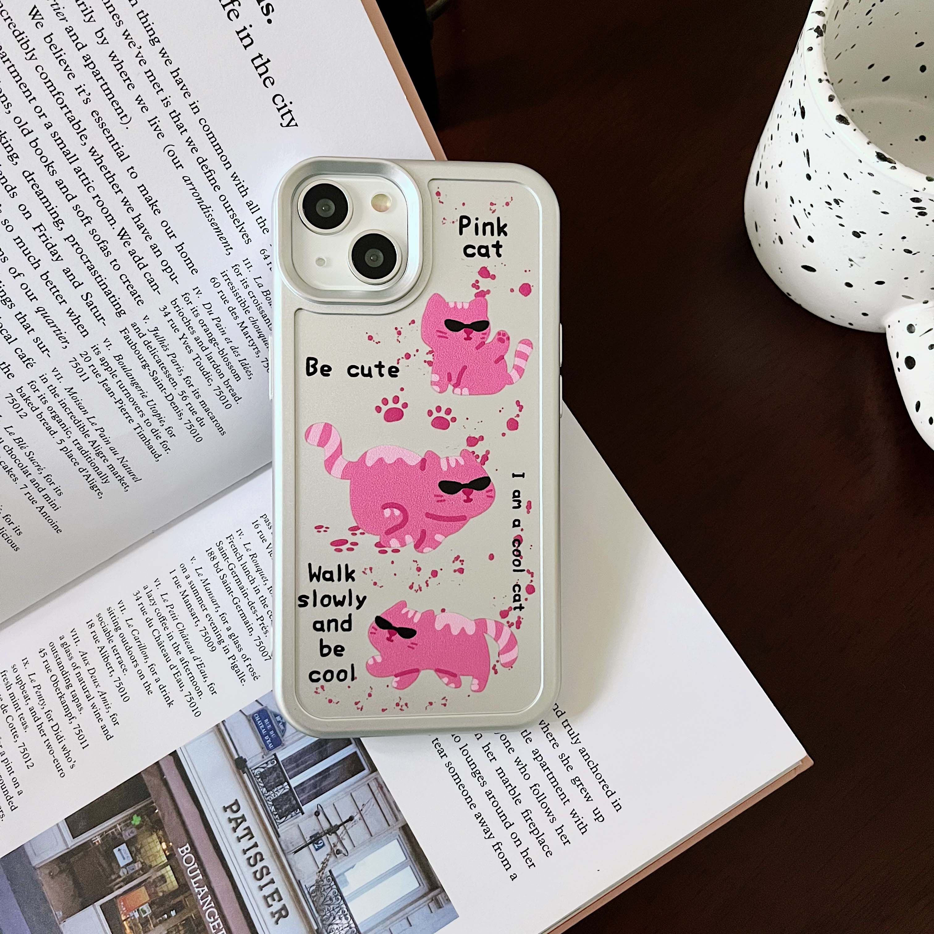 iPhone Pink Cat Phone Case - Cat Phone Case