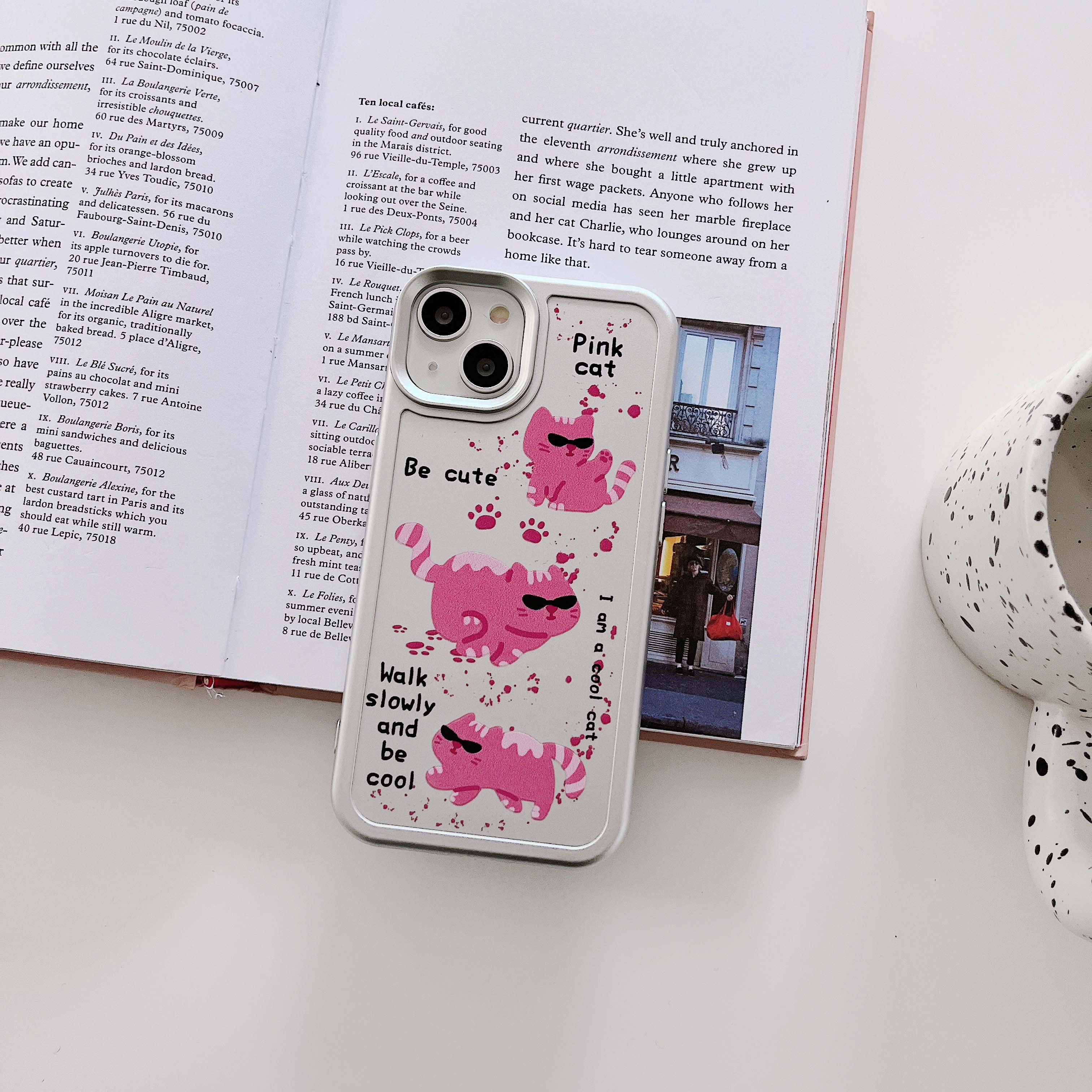 iPhone Pink Cat Phone Case - Cat Phone Case