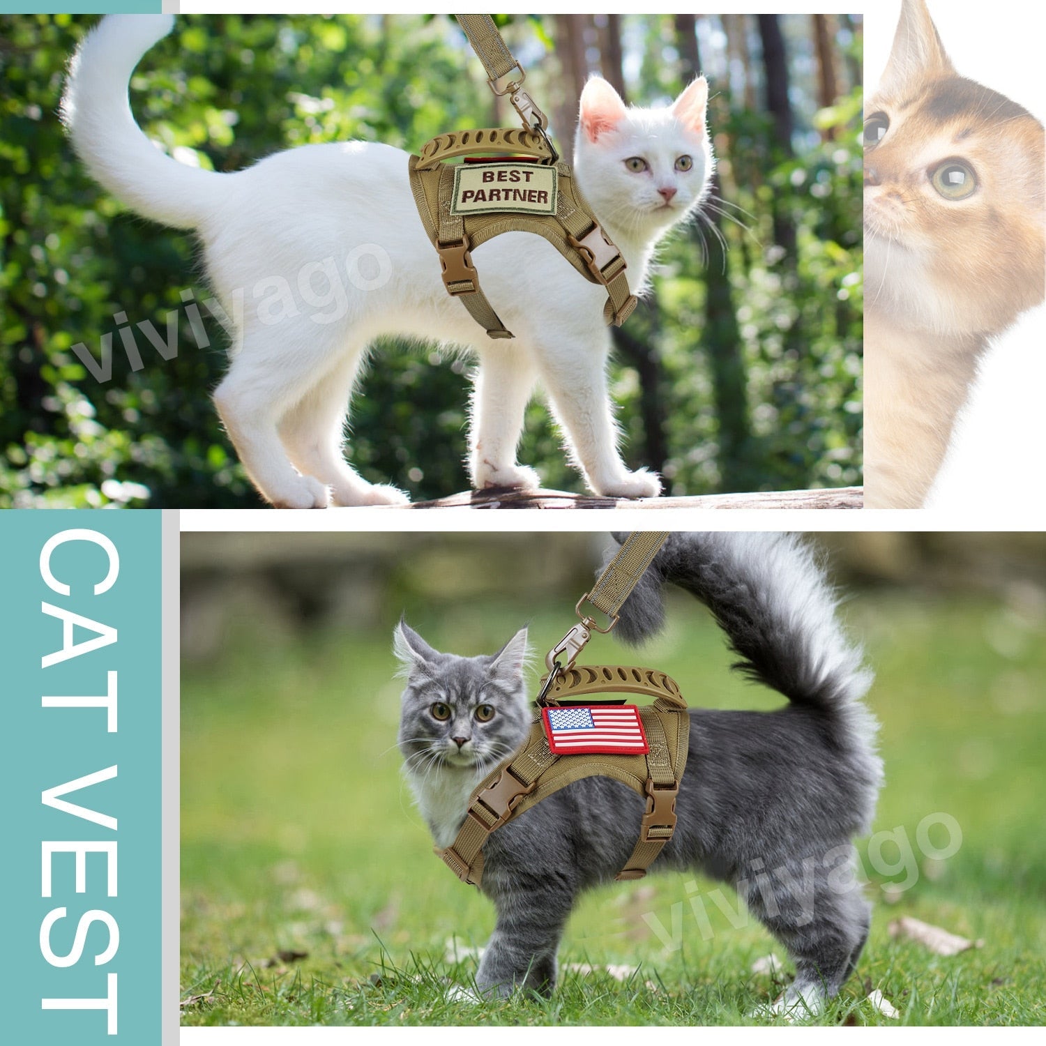 Jacket Harness for Cats - cat harness leash