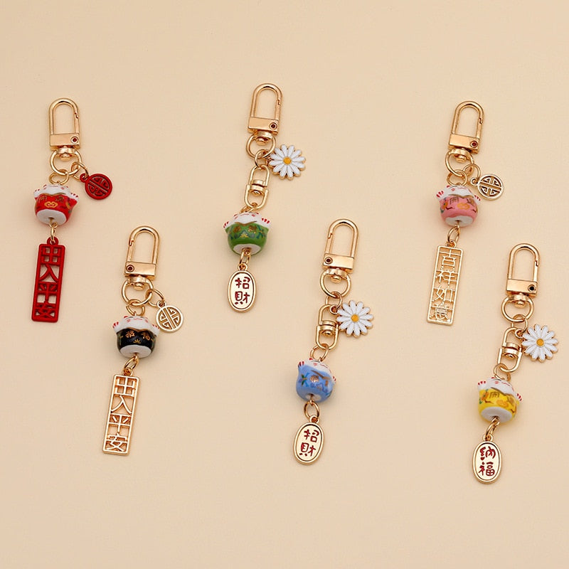 Japanese Cat Keychain - Cat Keychains