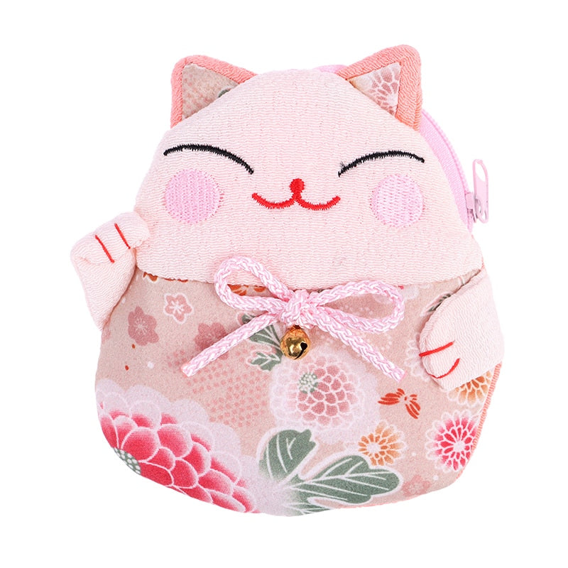 Japanese Cat Purse - Beige - Cat purse