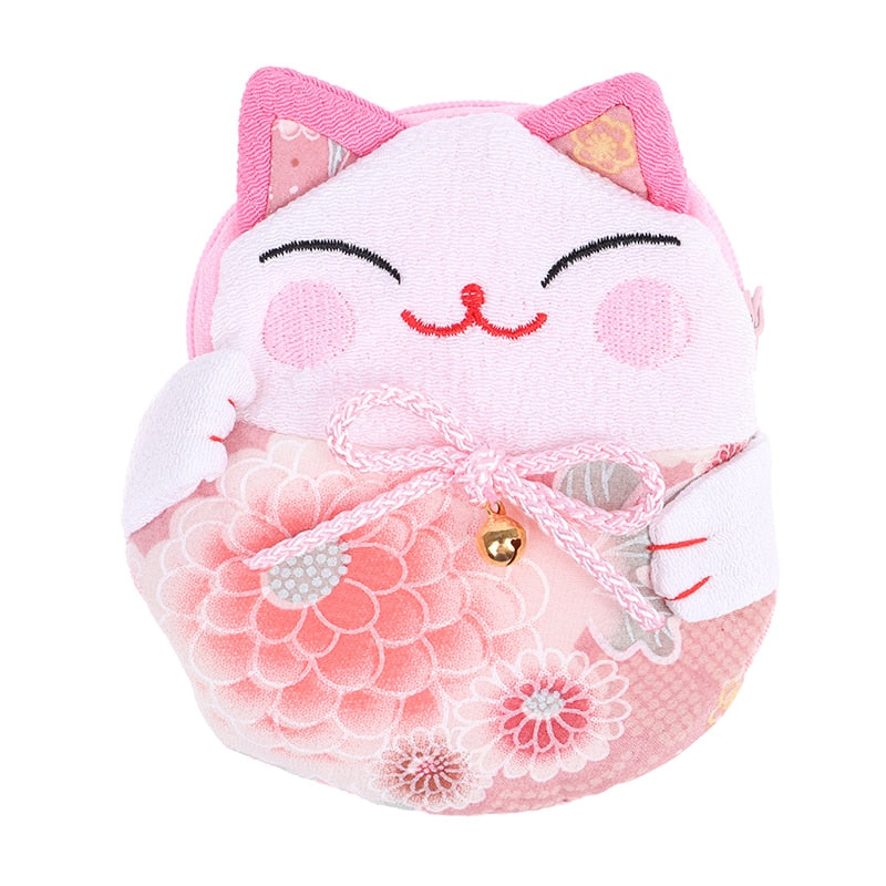 Japanese Cat Purse - Pink - Cat purse