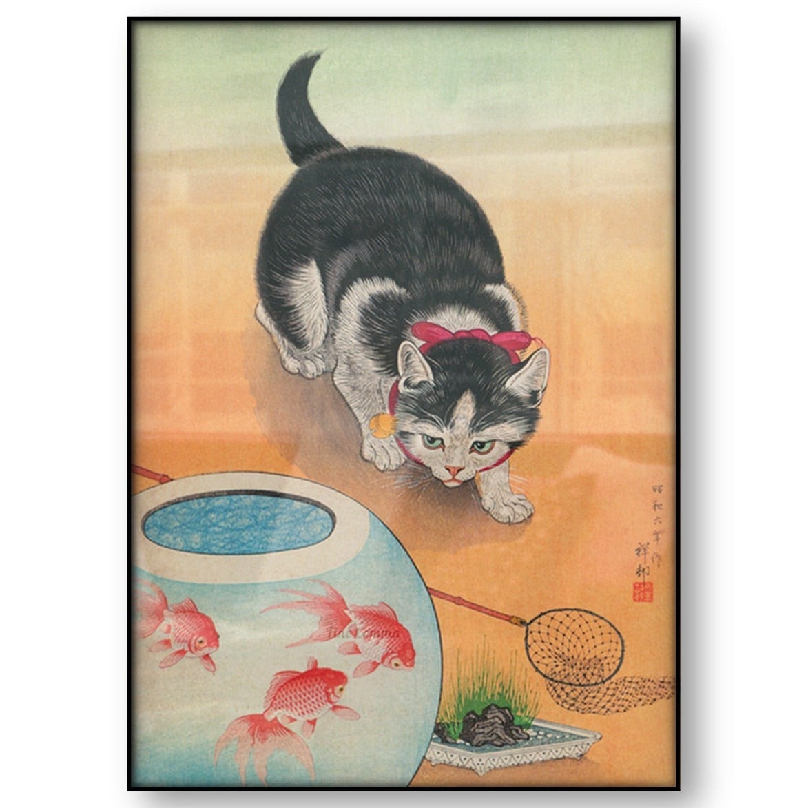 Japanese Cat Wall Art