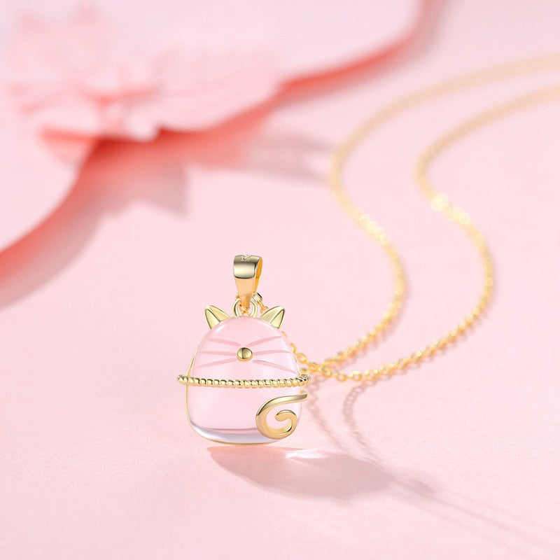 Japanese Lucky Cat Necklace - Cat necklace