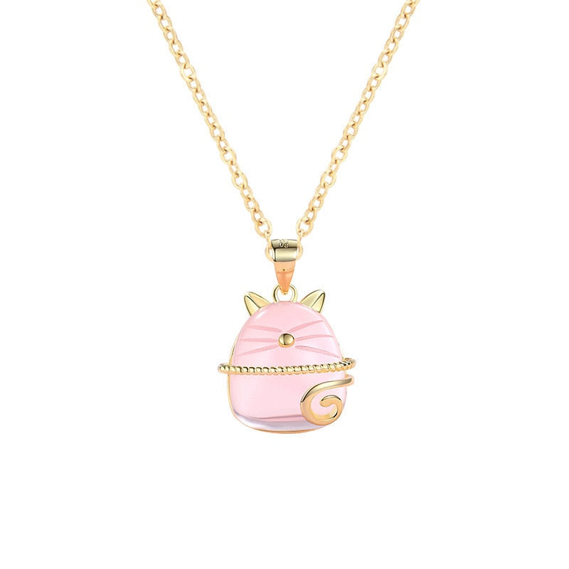 Japanese Lucky Cat Necklace - Cat necklace