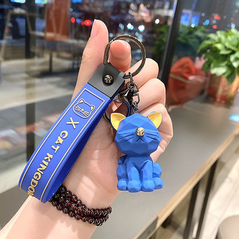 Jelly Cat Keychain - Blue - Cat Keychains