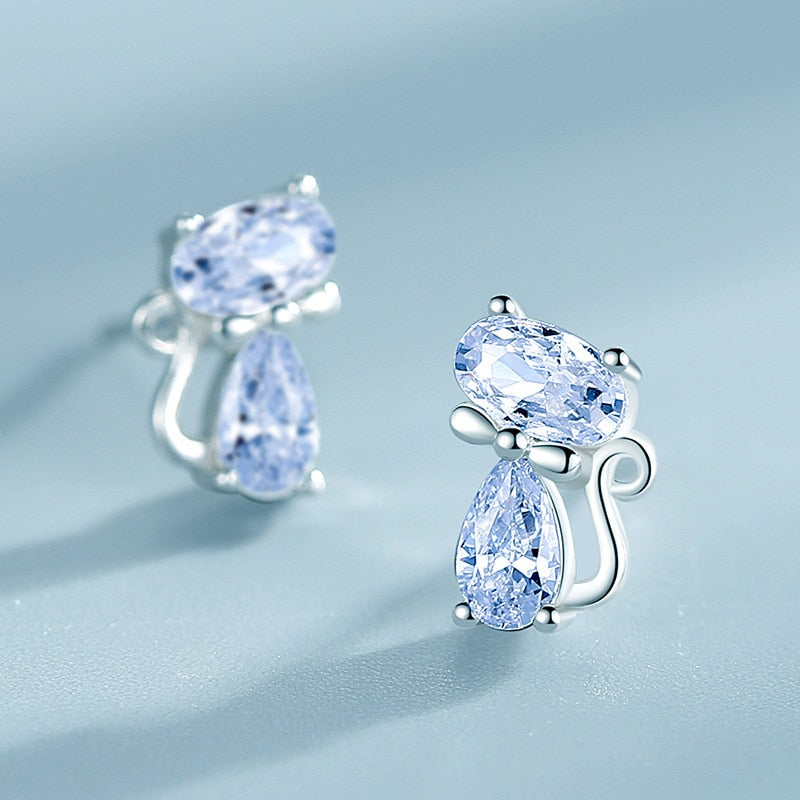 Jewel Cat Earrings - Cat earrings