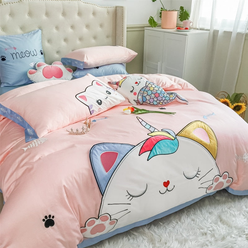 Kawaii Cat Duvet Cover