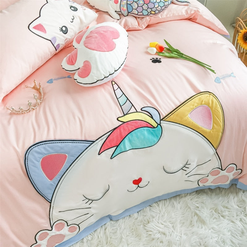 Kawaii Cat Duvet Cover