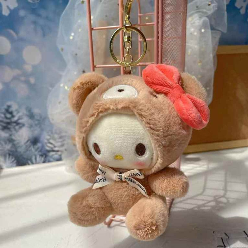 Kawaii Cat Keychain - Brown - Cat Keychains