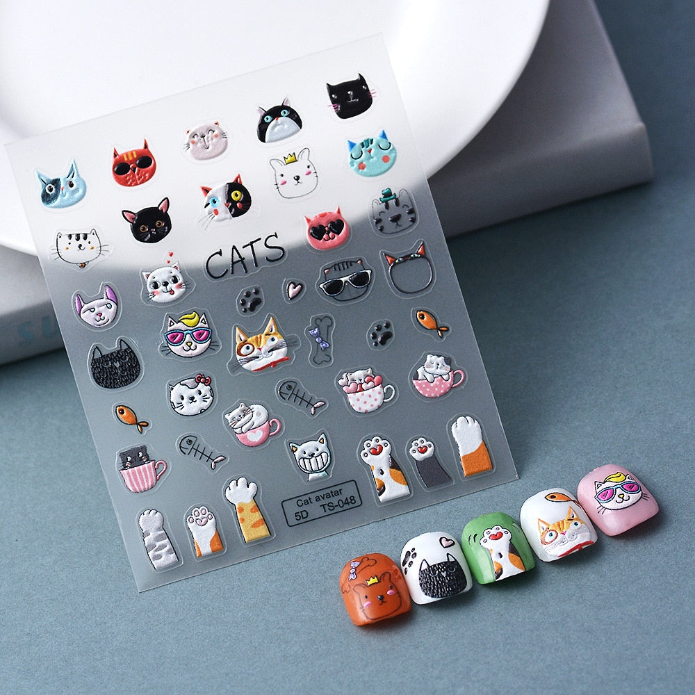 Kawaii Cat Nail Art