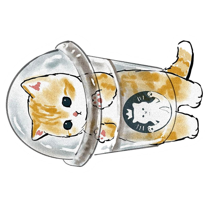 Kawaii Cat Rug - Cup / 40x60cm