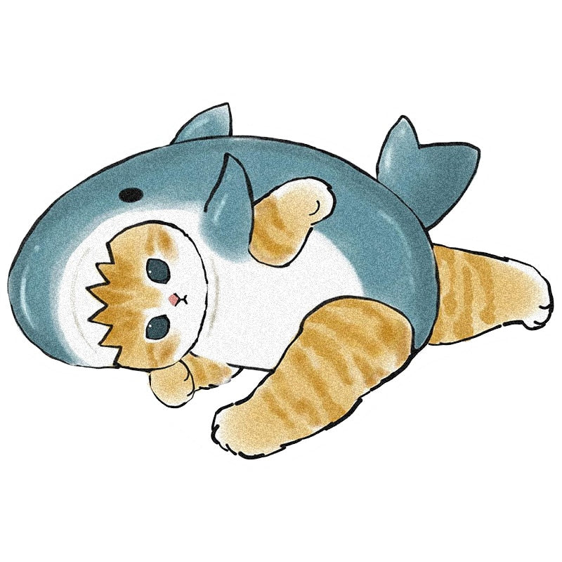 Kawaii Cat Rug - Jump / 40x60cm
