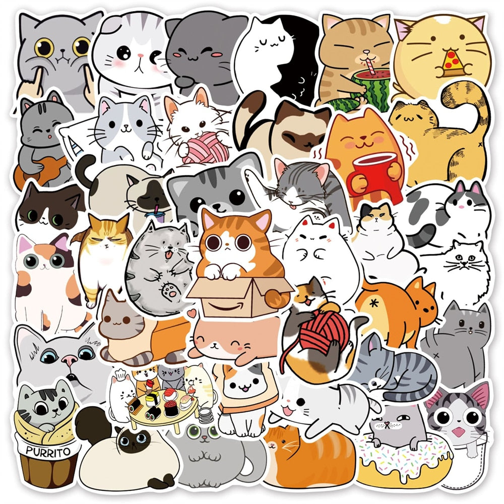 Cool Cats Stickers - Pack Cats Stickers - Cats Ey' Sticker