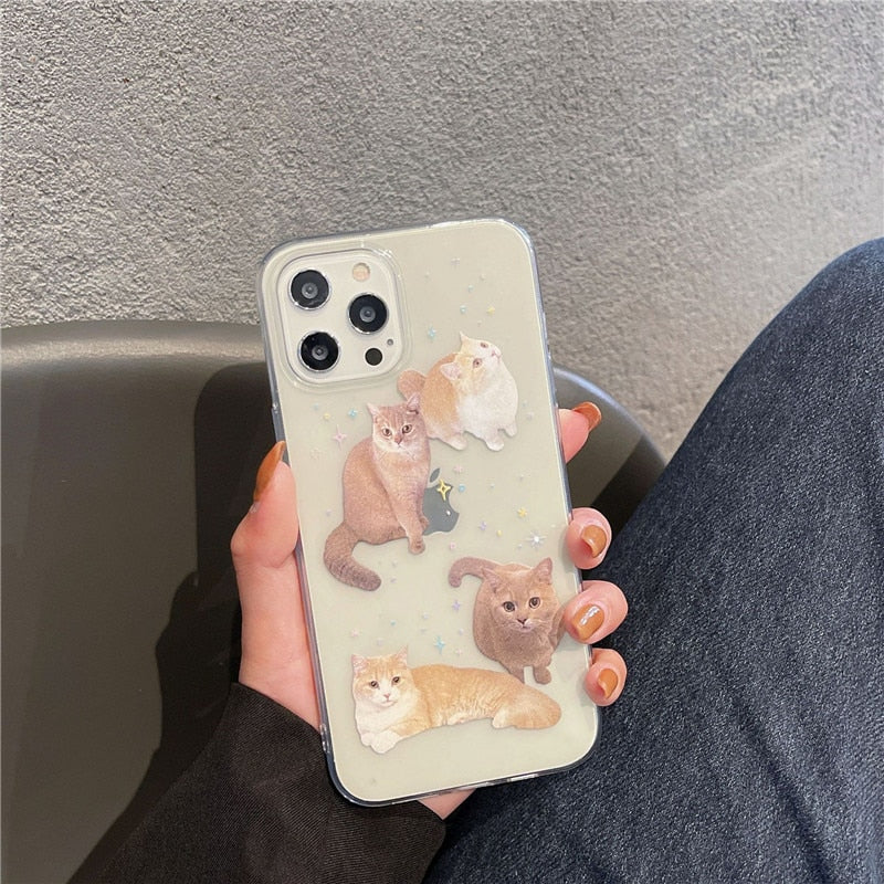 Kawaii Clear Cat iPhone Case - Cat Phone Case
