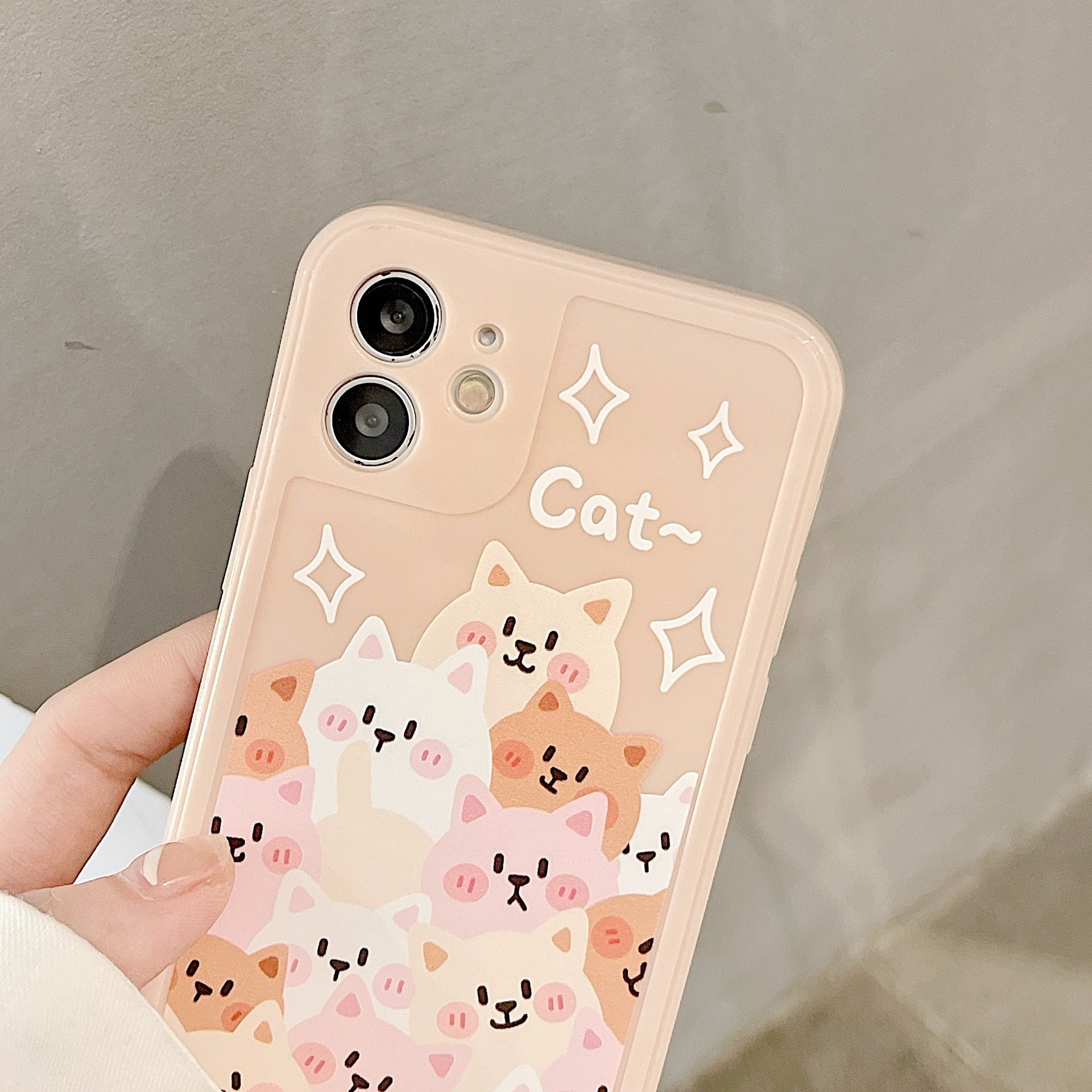 Kawaii iPhone Pink Cat Case - Cat Phone Case