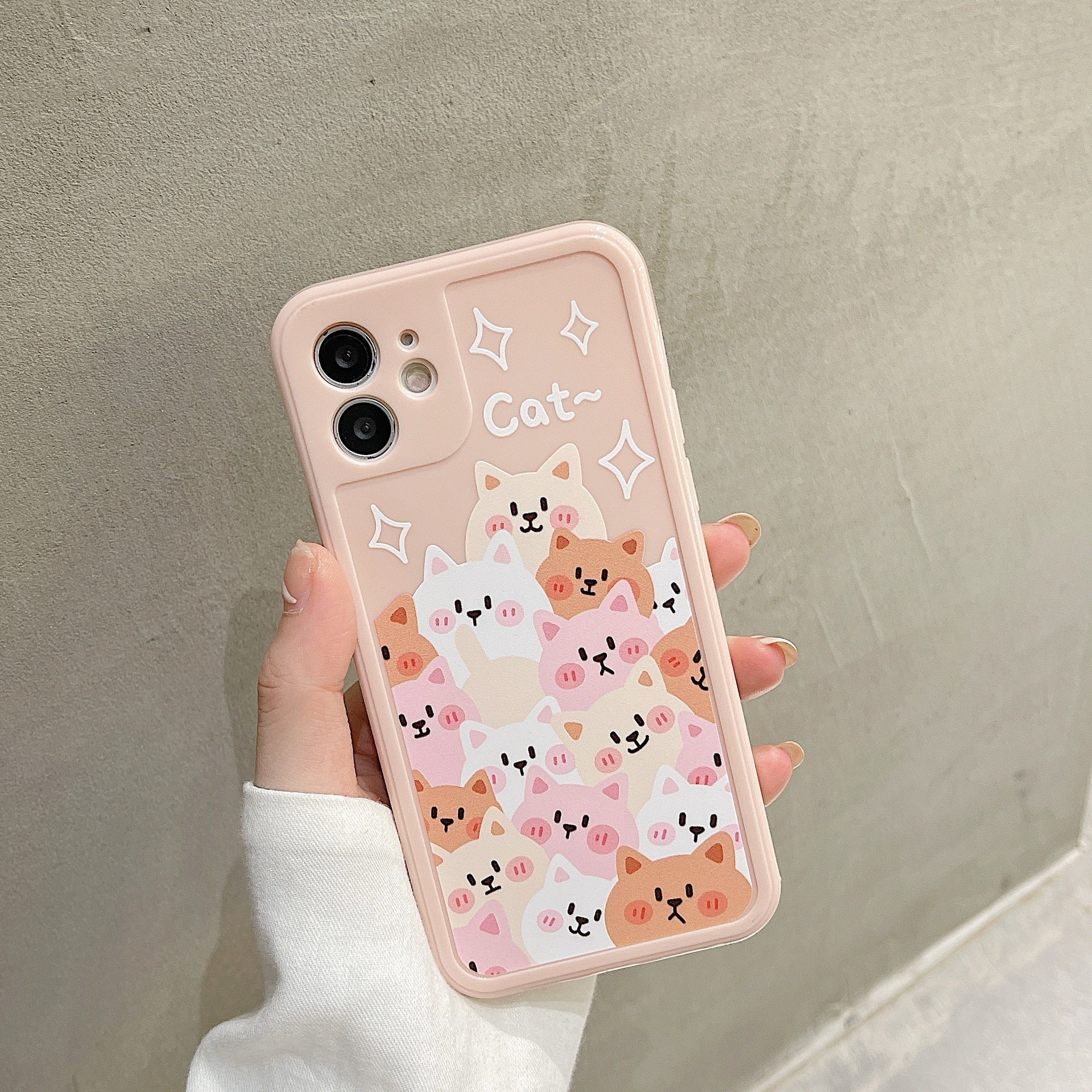 Kawaii iPhone Pink Cat Case - Cat Phone Case